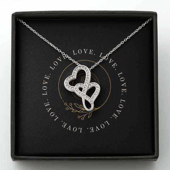 Double Hearts Necklace - Yin Yang