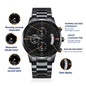 Black Chronograph Watch (Engravable) - For Him