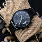 Black Chronograph Watch (Engravable) - For Him