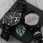 Black Chronograph Watch (Engravable) - For Him