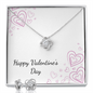 Valentine's Love Knot Set - Necklace & Earrings