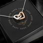 Interlocking Heart Necklace - Yin Yang