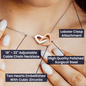 Interlocking Heart Necklace - Yin Yang