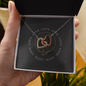 Interlocking Heart Necklace - Yin Yang