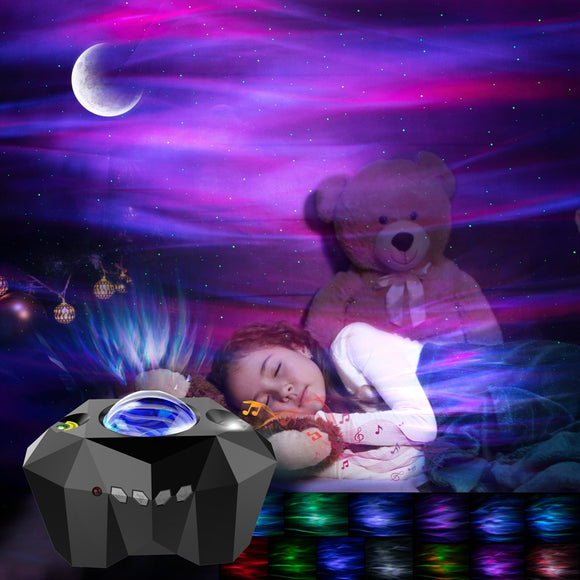 Bluetooth Night Light Projector - Aurora, Laser Galaxy, Starry Sky, Ocean Wave